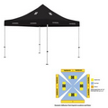 10' x 10' Black Rigid Pop-Up Tent Kit, Full-Color, Dynamic Adhesion (10 Locations)